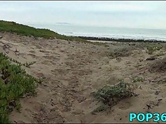 Teen slut fucked on the beach