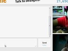 18yo teen play with fake girl on omegle while working