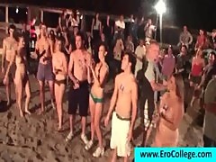 Beach party with naked college chicks