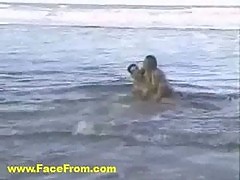 young couple want fuck on the beach