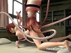 Young Petite Hentai Chick Gets Stuffed Dp By Tentacled Machine
